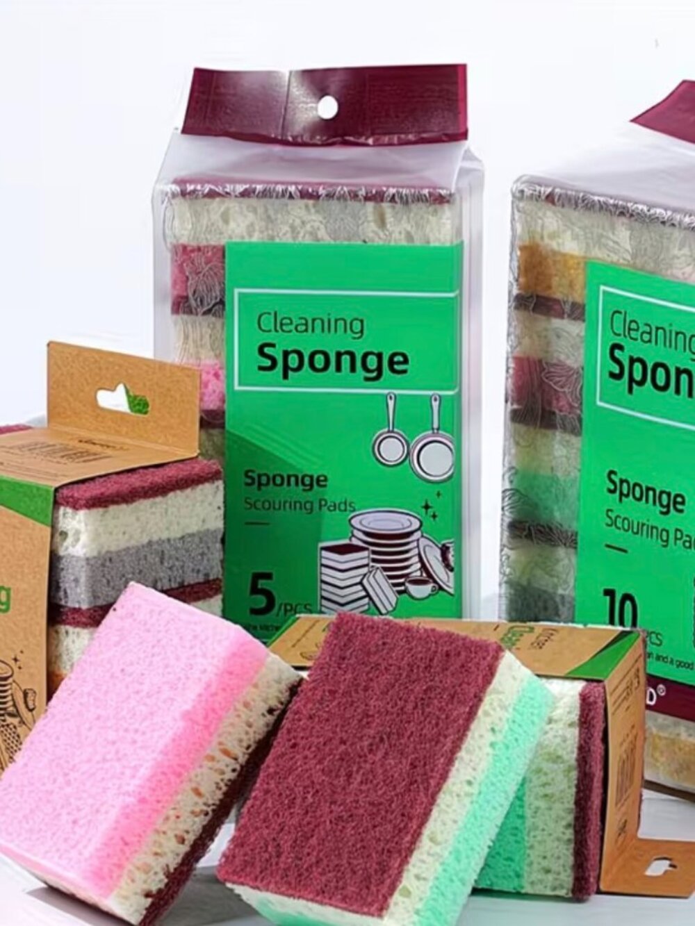 5 PCS High Density Sponge Cleaning Cloth, Dishwashing Cloth,non Greasy Kitchen - Picture 2 of 6